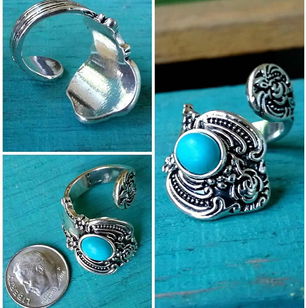 Turquoise Howlite Vintage Inspired Spoon R…